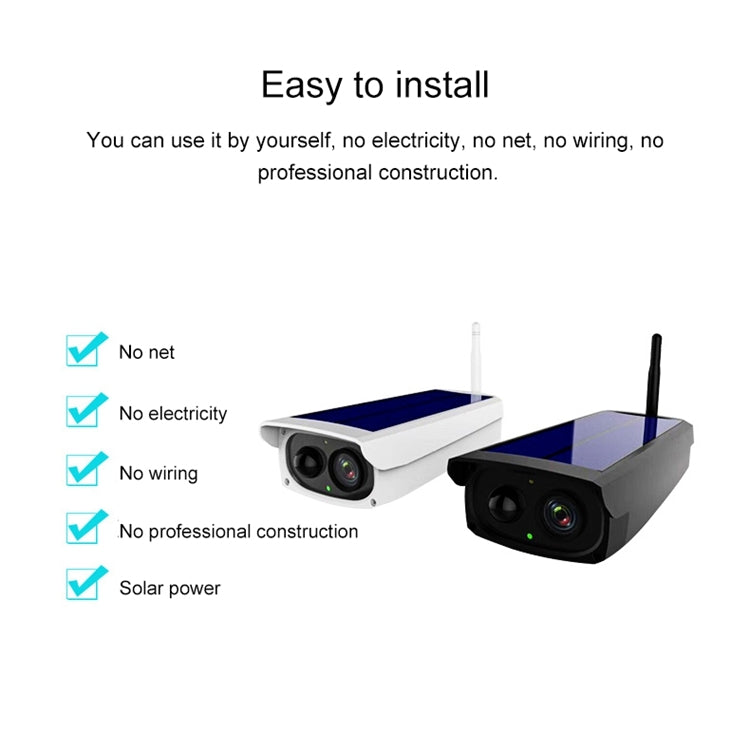 VESAFE VS-Y3 Cámara IP de seguridad con energía solar HD 1080P para exteriores, compatible con detección de movimiento y activación PIR, resistente al agua IP66, VS-Y3