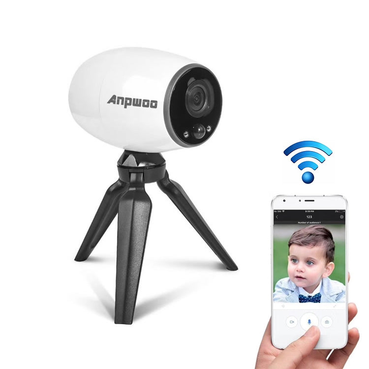 Cámara IP Anpwoo Cannon 1.3MP 960P 1/3 pulgadas CMOS HD WiFi con soporte para trípode, compatible con detección de movimiento/visión nocturna, Cannon