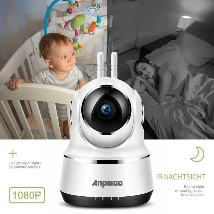 Cámara IP Anpwoo Guardian 2.0MP 1080P 1/3 pulgadas CMOS HD WiFi, compatible con detección de movimiento / visión nocturna, Guardian Black, Guardian White