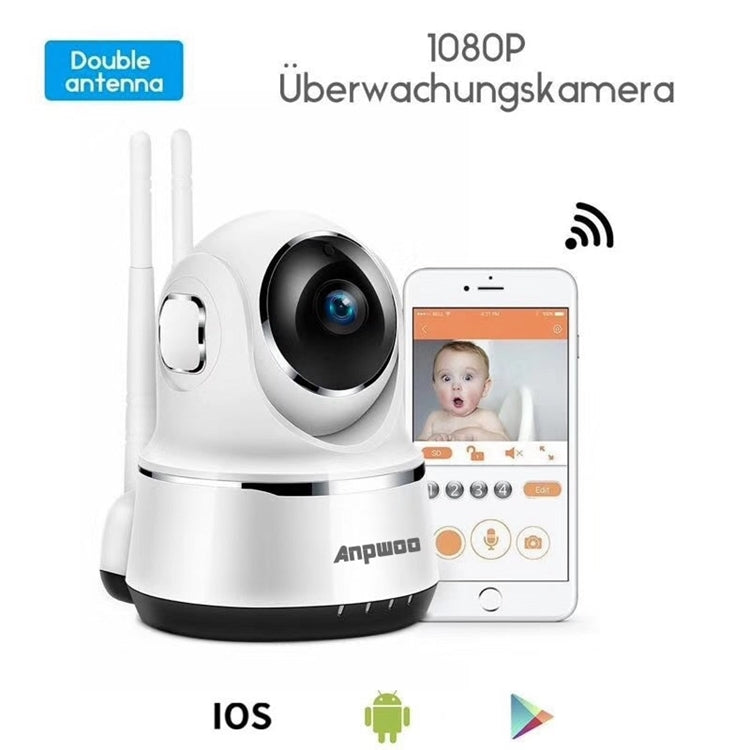 Cámara IP Anpwoo Guardian 2.0MP 1080P 1/3 pulgadas CMOS HD WiFi, compatible con detección de movimiento / visión nocturna, Guardian Black, Guardian White