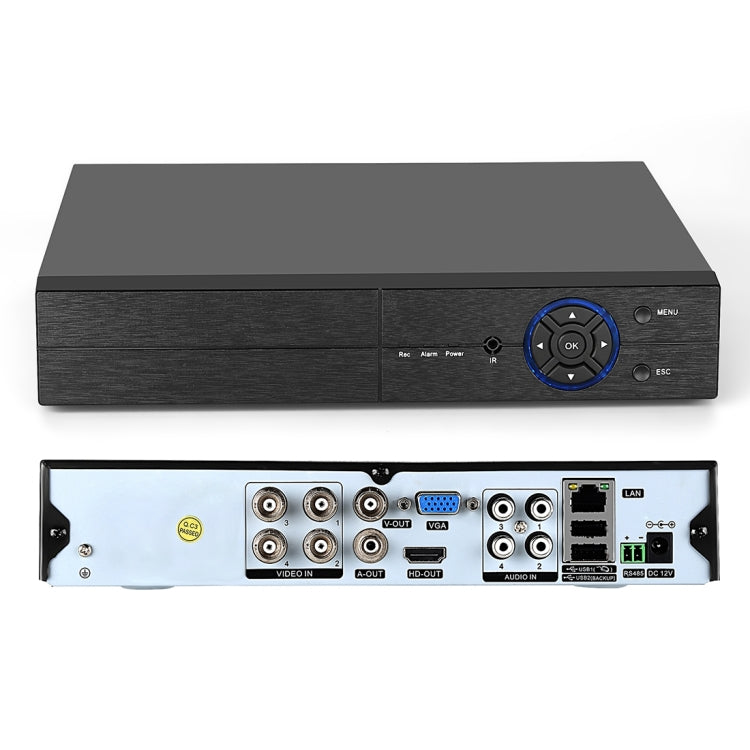 A4B3Kit 2MP 4CH 1080P Sistema de cámaras de seguridad CCTV AHD DVR Kit de vigilancia, compatible con visión nocturna/detección de movimiento