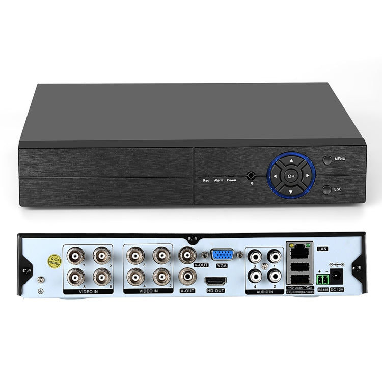 A8B3/Kit 2MP 8CH 1080P Sistema de cámaras de seguridad CCTV AHD DVR Kit de vigilancia, compatible con visión nocturna/detección de movimiento