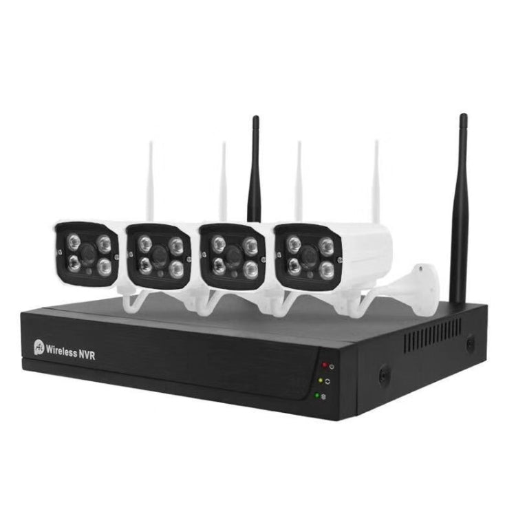 QS200-4 2.0MP 1080P HD Grabador de video en red Conjunto de cámara inalámbrica