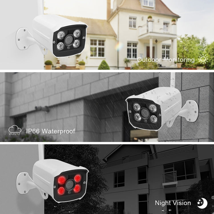 QS200-4 2.0MP 1080P HD Grabador de video en red Conjunto de cámara inalámbrica