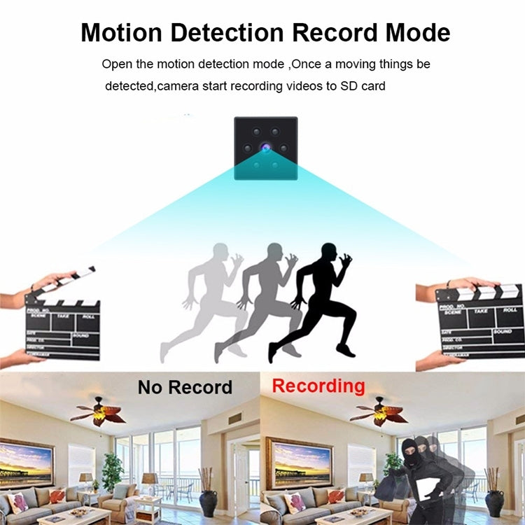 Cámara deportiva inalámbrica MD25 1080P, cámara HD inteligente portátil, compatible con visión nocturna infrarroja/detección de movimiento/tarjeta TF, MD25