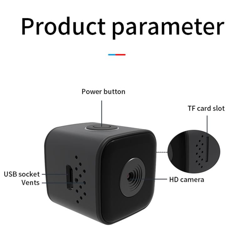SQ28 1080P Mini cámara inteligente HD impermeable, compatible con visión nocturna, SQ28