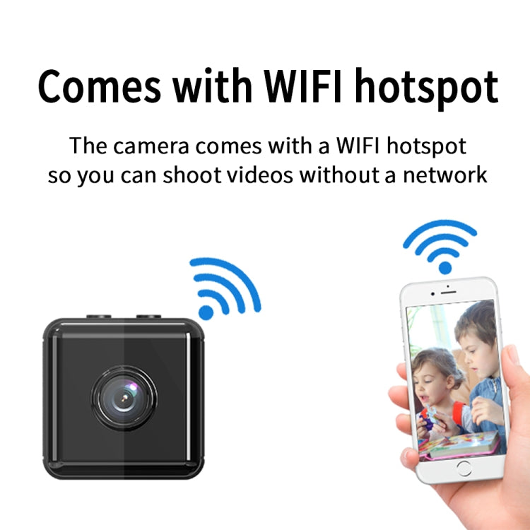 Mini cámara de vigilancia doméstica inalámbrica X6D HD 1080P, compatible con visión nocturna infrarroja, detección de movimiento y tarjeta TF, 1080P