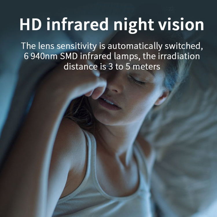 Mini cámara de vigilancia doméstica inalámbrica X6D HD 1080P, compatible con visión nocturna infrarroja, detección de movimiento y tarjeta TF, 1080P