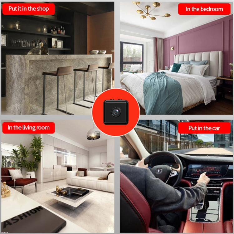 Mini cámara de vigilancia doméstica inalámbrica X6D HD 1080P, compatible con visión nocturna infrarroja, detección de movimiento y tarjeta TF, 1080P