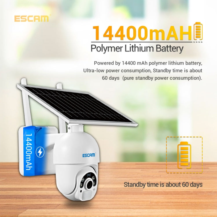 ESCAM QF450 HD 1080P 4G Versión UE Cámara IP con energía solar con memoria 32G, compatible con audio bidireccional, detección de movimiento PIR, visión nocturna y tarjeta TF, with 32G Memory