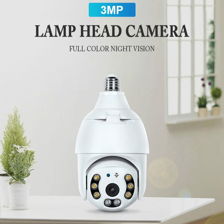 DP18 3.0MP WiFi inteligente 1080P HD cámara de bombilla de red para exteriores, compatible con visión nocturna infrarroja, detección de movimiento y tarjeta TF, DP18