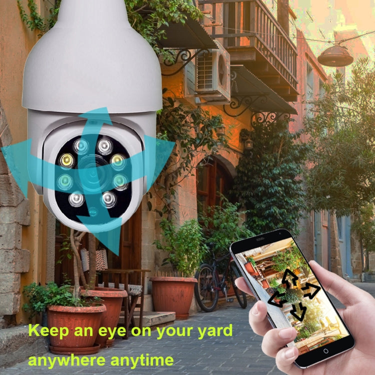 Cámara con bombilla de red para exteriores DP19 Smart WiFi HD, compatible con visión nocturna infrarroja, detección de movimiento y tarjeta TF, DP19