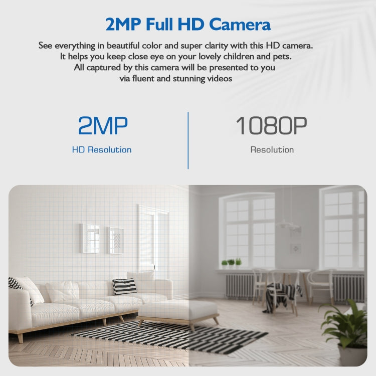 DP17 2,0 millones de píxeles Fuente de luz única Cámara inteligente de doble banda WiFi 1080P HD con bombilla de red para exteriores, compatible con visión nocturna por infrarrojos, audio bidireccional, detección de movimiento y tarjeta TF             ...
