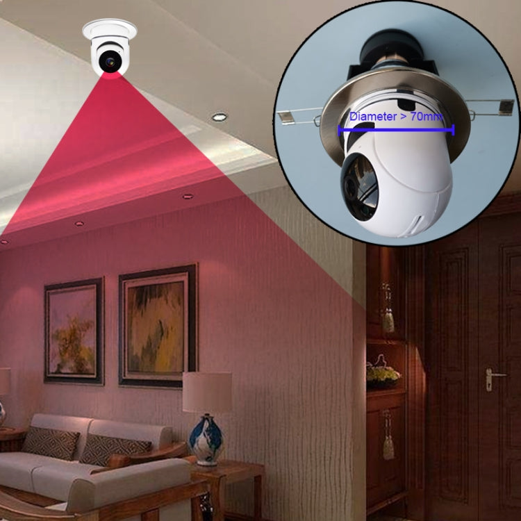 DP17 2,0 millones de píxeles Fuente de luz única Cámara inteligente de doble banda WiFi 1080P HD con bombilla de red para exteriores, compatible con visión nocturna por infrarrojos, audio bidireccional, detección de movimiento y tarjeta TF             ...