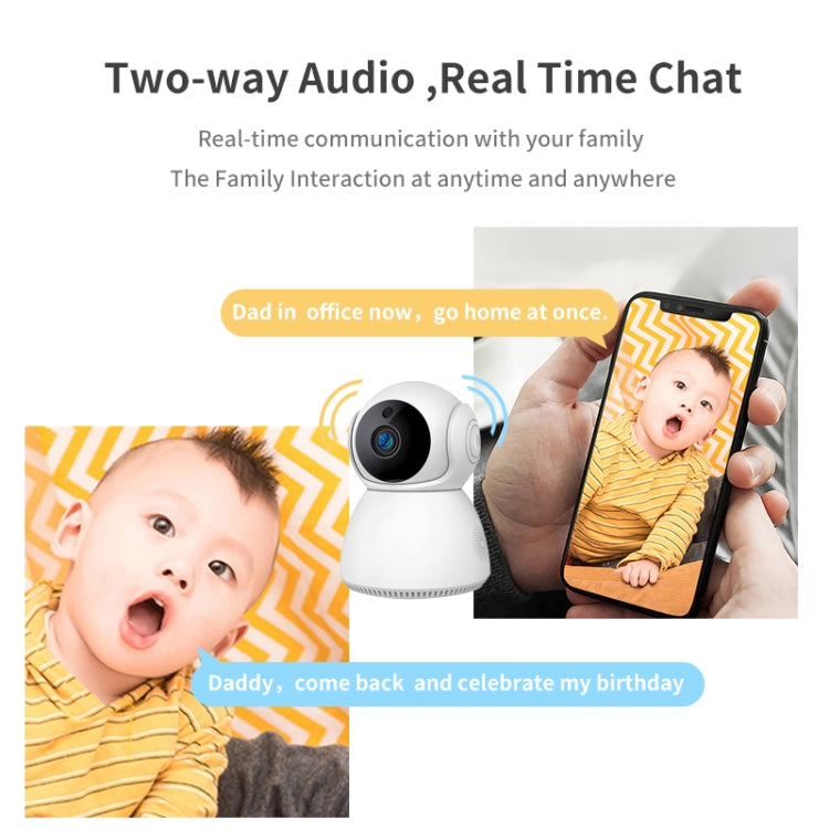 YT24 V380 Cámara IP Pan-tilt de 1.0MP Cámara de seguridad inteligente WiFi, compatible con tarjeta TF / Audio bidireccional / Detección de movimiento / Visión nocturna, YT24 1.0MP
