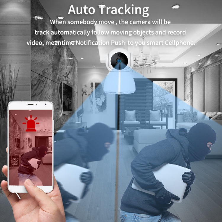 YT24 V380 Cámara IP Pan-tilt de 1.0MP Cámara de seguridad inteligente WiFi, compatible con tarjeta TF / Audio bidireccional / Detección de movimiento / Visión nocturna, YT24 1.0MP