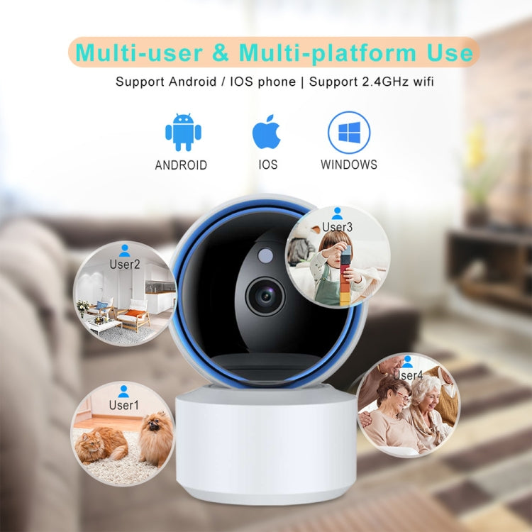 YT50-2 Cámara IP de 3.0MP con rotación de 360 grados, cámara de seguridad inteligente WiFi, compatible con tarjeta TF/audio bidireccional/detección de movimiento/visión nocturna, YT50-2