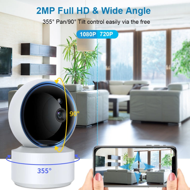 YT50-2 Cámara IP de 3.0MP con rotación de 360 grados, cámara de seguridad inteligente WiFi, compatible con tarjeta TF/audio bidireccional/detección de movimiento/visión nocturna, YT50-2