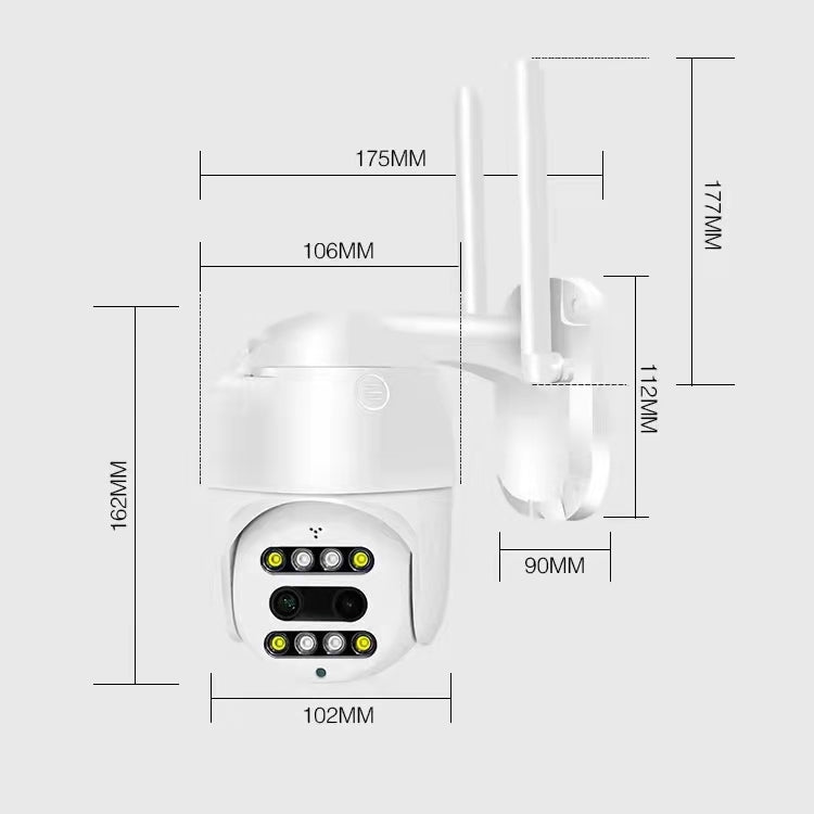Cámara IP inalámbrica QX48 Pixels 1080P HD, compatible con detección de movimiento, visión nocturna infrarroja y tarjeta TF, QX48