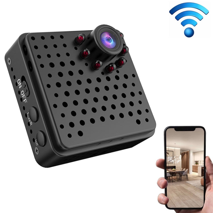 Mini cámara de seguridad inteligente W18 1080P HD WiFi, compatible con gran angular de 155 grados, detección de movimiento, visión nocturna infrarroja y tarjeta TF, Wide Angle