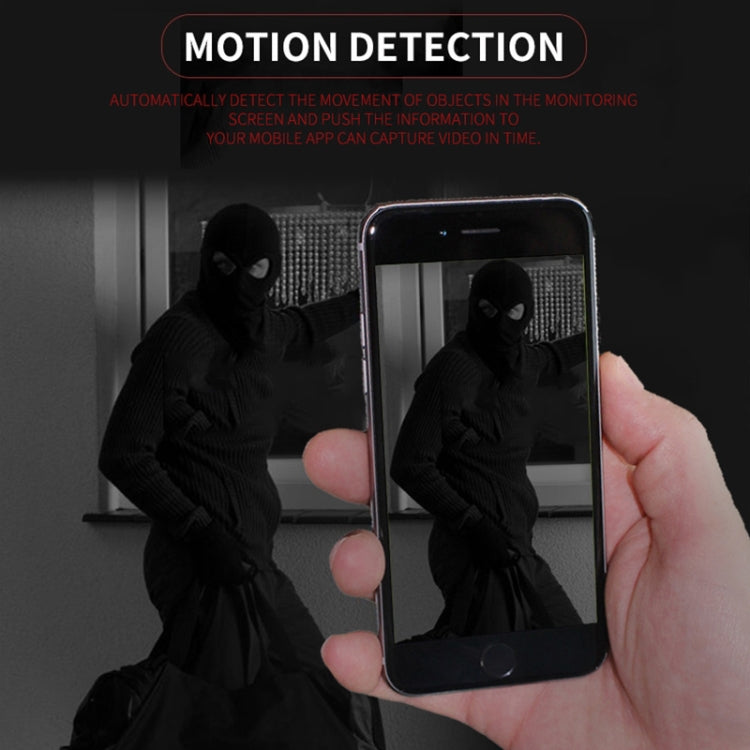 Mini cámara de seguridad inteligente W18 1080P HD WiFi, compatible con gran angular de 155 grados, detección de movimiento, visión nocturna infrarroja y tarjeta TF, Wide Angle