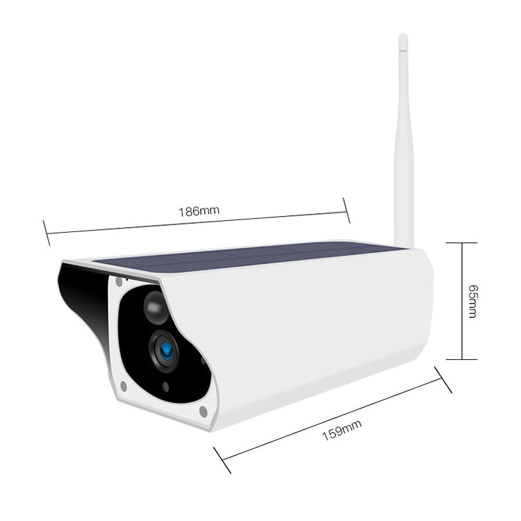 T1-2 Cámara con monitor HD solar impermeable IP67 versión WiFi de 2 megapíxeles sin batería ni memoria, compatible con visión nocturna por infrarrojos y detección de movimiento / alarma, intercomunicador de voz y vigilancia móvil, WiFi Version