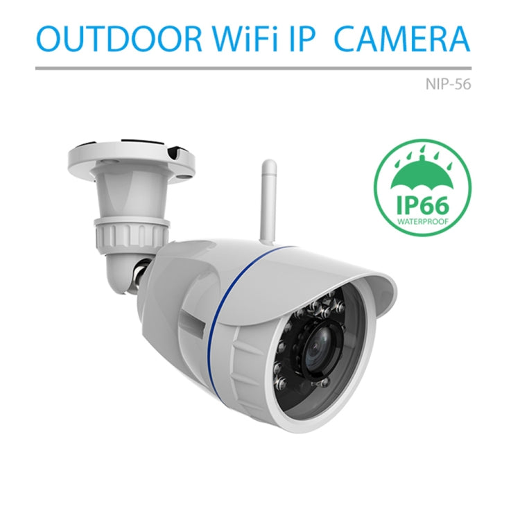 NEO NIP-56AI Cámara IP WiFi impermeable para exteriores, con visión nocturna por infrarrojos y control remoto para teléfono móvil, NIP-56AI