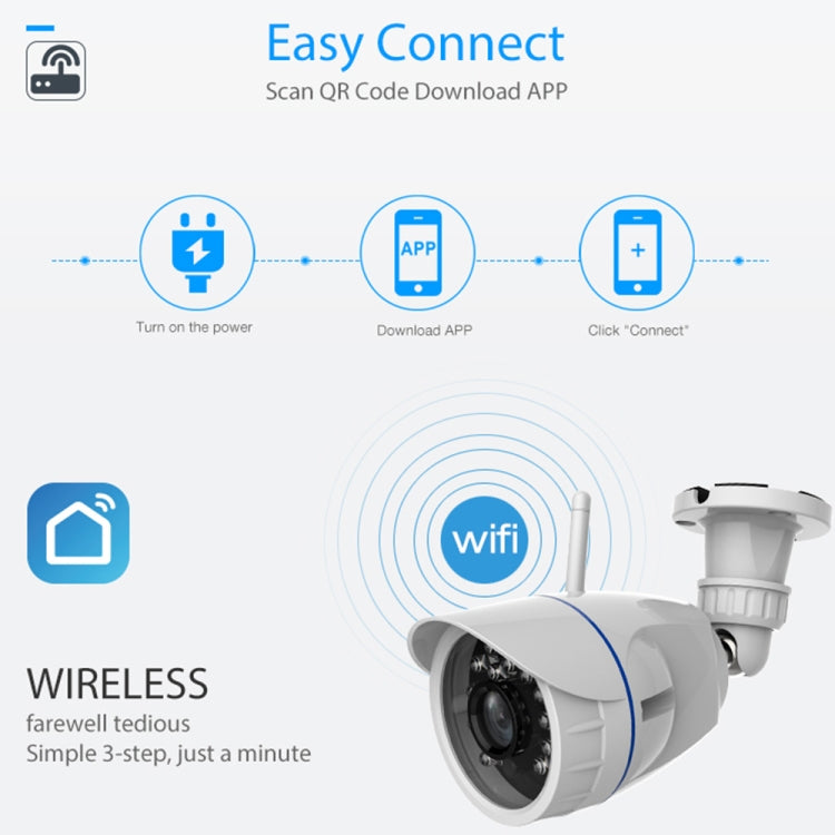 NEO NIP-56AI Cámara IP WiFi impermeable para exteriores, con visión nocturna por infrarrojos y control remoto para teléfono móvil, NIP-56AI