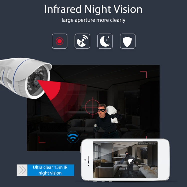 NEO NIP-56AI Cámara IP WiFi impermeable para exteriores, con visión nocturna por infrarrojos y control remoto para teléfono móvil, NIP-56AI