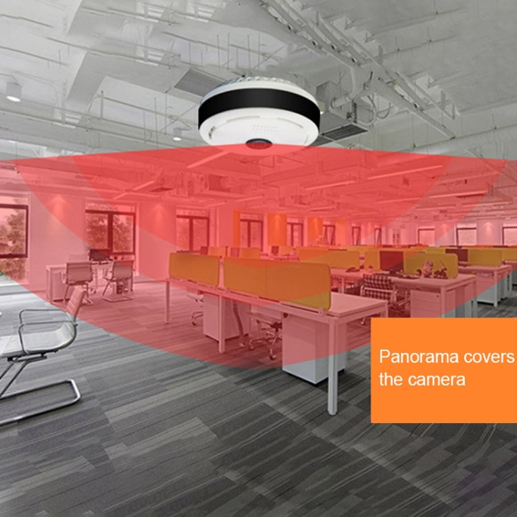 360EyeS EC10-I6 Cámara panorámica de red HD de 360 grados con ranura para tarjeta TF, compatible con control de teléfonos móviles, EC10-I6 Black, EC10-I6 White