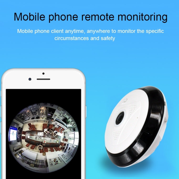 360EyeS EC10-I6 Cámara panorámica de red HD de 360 grados con ranura para tarjeta TF, compatible con control de teléfonos móviles, EC10-I6 Black, EC10-I6 White