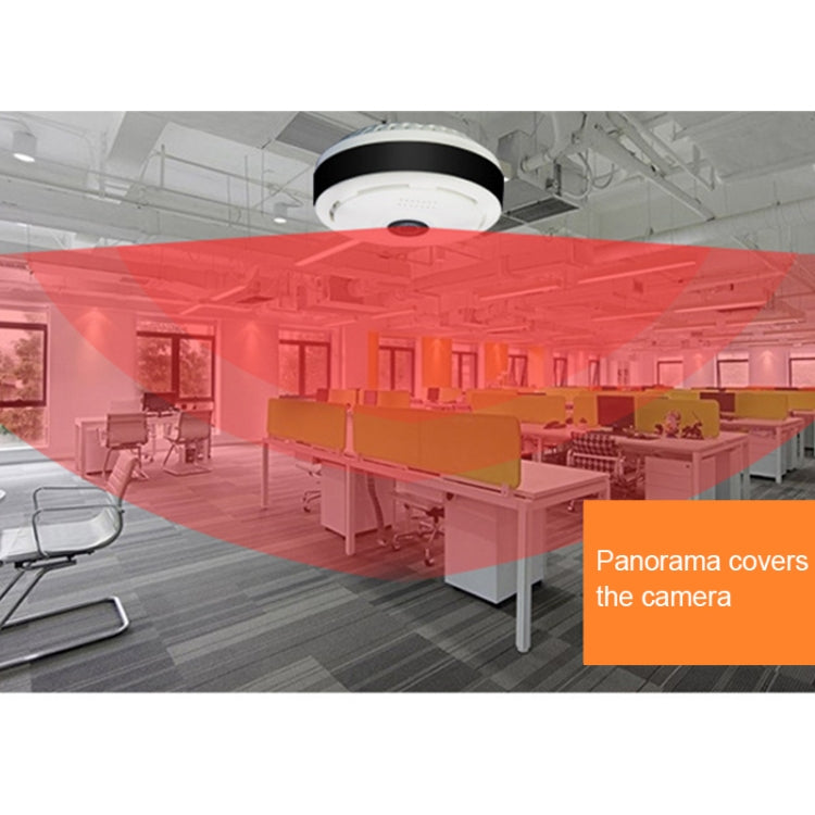 360EyeS EC11-I6 Cámara panorámica de red de 360 grados 1280*960P con ranura para tarjeta TF, compatible con control de teléfonos móviles, EC11-I6, V380pro White