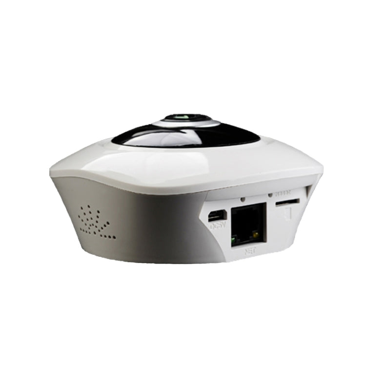 DTS-F3 Lente de 1,44 mm Cámara IP infrarroja de 1,3 megapíxeles y 360 grados, compatible con detección de movimiento, alarma por correo electrónico, tarjeta TF y pulsación de aplicación, distancia IR: 10 m, DTS-F3