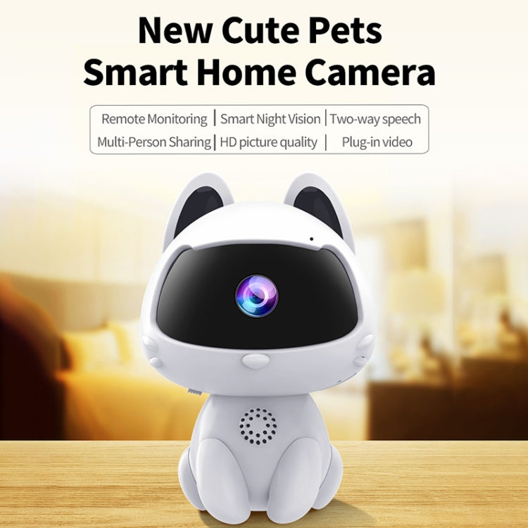 Cámara doméstica inteligente K9 Cute Pets, compatible con visión nocturna y voz bidireccional y detección de movimiento, K9