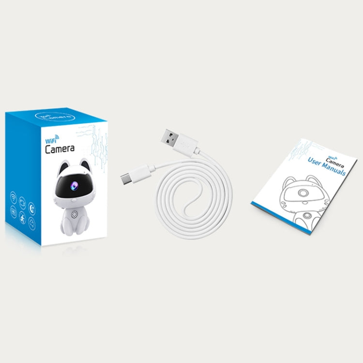 Cámara doméstica inteligente K9 Cute Pets, compatible con visión nocturna y voz bidireccional y detección de movimiento, K9