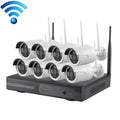 K9608W-PE2013W 8CH HD 960P 1.3 Mega Pixel 2.4GHz WiFi Cámara Bullet IP + Kit NVR, K9608W-PE2013W