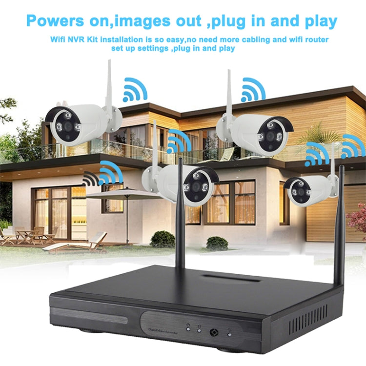 K9608W-PE2013W 8CH HD 960P 1.3 Mega Pixel 2.4GHz WiFi Cámara Bullet IP + Kit NVR, K9608W-PE2013W