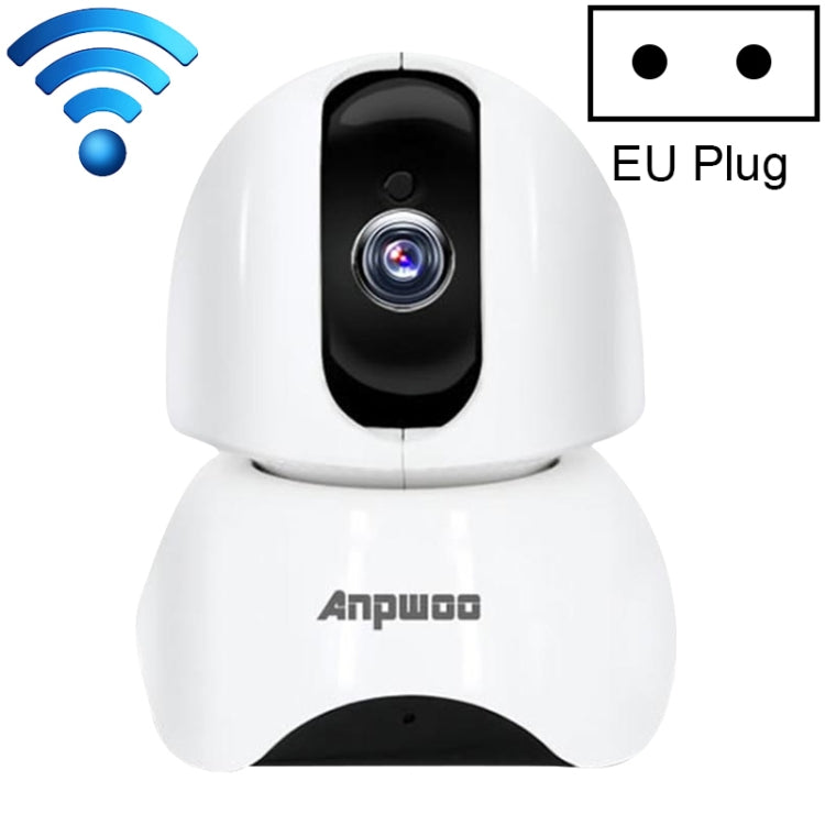 Anpwoo-YT003 2,0 Mega lente de 3,6 mm gran angular 1080P cámara con monitor WIFI inteligente, compatible con visión nocturna y almacenamiento de expansión de tarjeta TF, enchufe de la UE, YT003