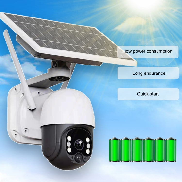 T23 2288 x 1288P Full HD Cámara WiFi con energía solar, compatible con alarma PIR, visión nocturna, audio bidireccional, tarjeta TF, no incluye batería, Not Include Battery