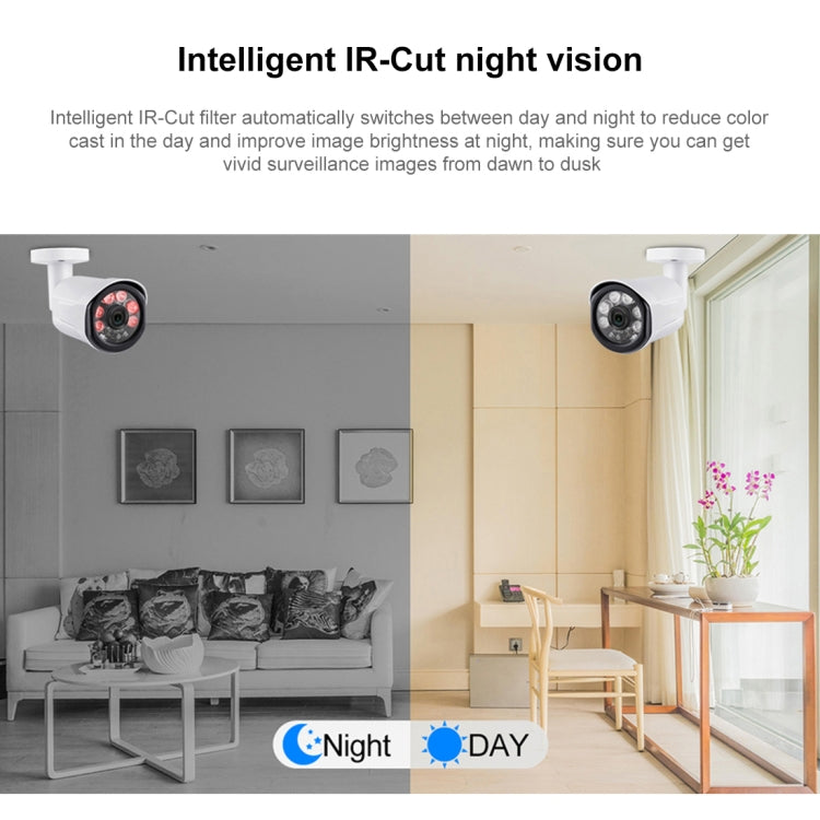 A8B3 / Kit Sistema DVR de vigilancia 8CH 1080N y cámara tipo bala resistente a la intemperie HD 720P 1.0MP, compatible con visión nocturna por infrarrojos y monitor remoto P2P y teléfono, A8B3 / Kit 8CH Black, A8B3 / Kit 8CH White