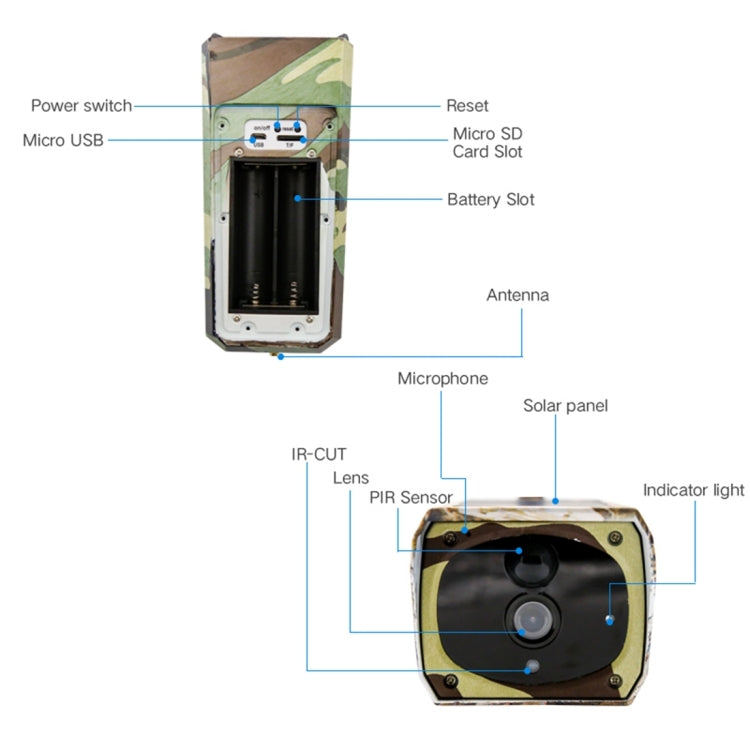 VESAFE VS-Y4 Patrón de hoja de arce 1080P HD Batería Cámara IP WiFi solar, compatible con detección de movimiento PIR, visión nocturna por infrarrojos y tarjeta TF (64 GB máx.), VS-Y4 Maple Leaf