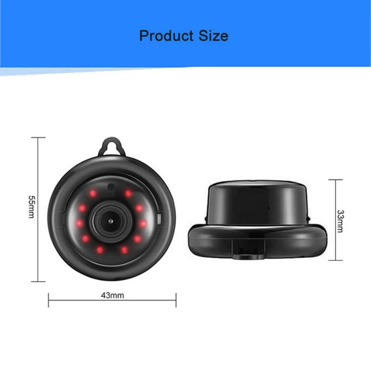 Anpwoo MN001 3518Ev200 1.0 MP Mini HD WiFi cámara IP con 6 LED infrarrojos, compatible con detección de movimiento, visión nocturna y tarjeta TF (máx. 64 GB), MN001