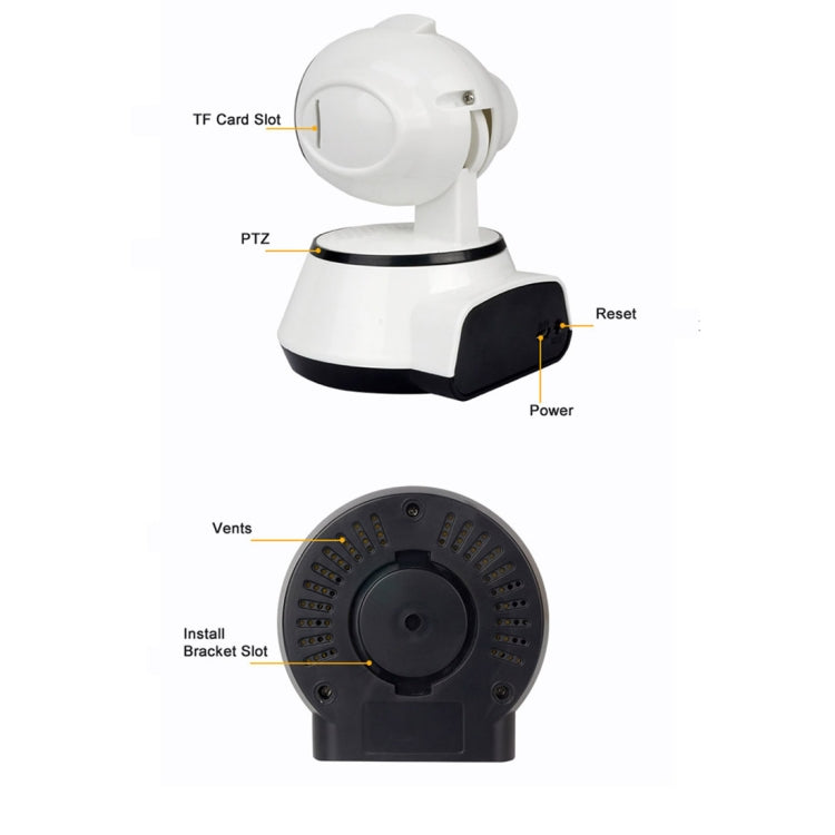 Cámara IP Anpwoo YT001 720P HD WiFi con 6 LED infrarrojos, compatible con detección de movimiento, visión nocturna y tarjeta TF (máx. 64 GB), YT001