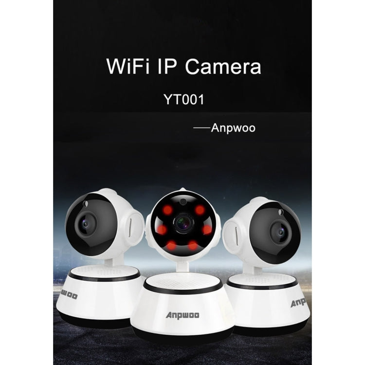 Cámara IP Anpwoo YT001 720P HD WiFi con 6 LED infrarrojos, compatible con detección de movimiento, visión nocturna y tarjeta TF (máx. 64 GB), YT001
