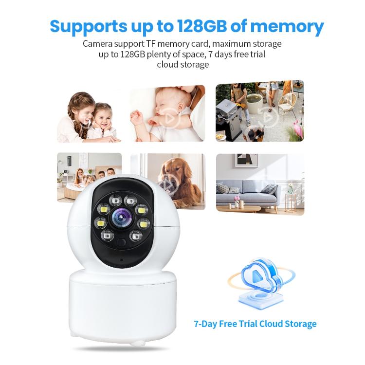 Cámara de vigilancia A10 Mini 360 PTZ WiFi Cámara IP para casa inteligente Visión nocturna Monitor para bebés, A10