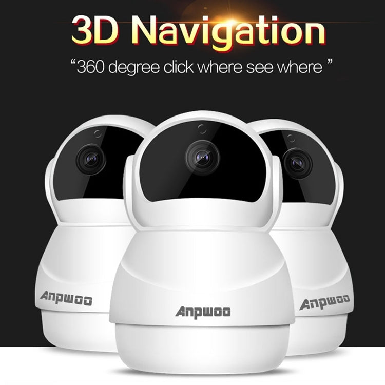 Cámara IP Anpwoo Warrior GM8135 + SC2145 1080P HD WiFi, compatible con detección de movimiento, visión nocturna por infrarrojos y tarjeta TF (máx. 128 GB), Warrior