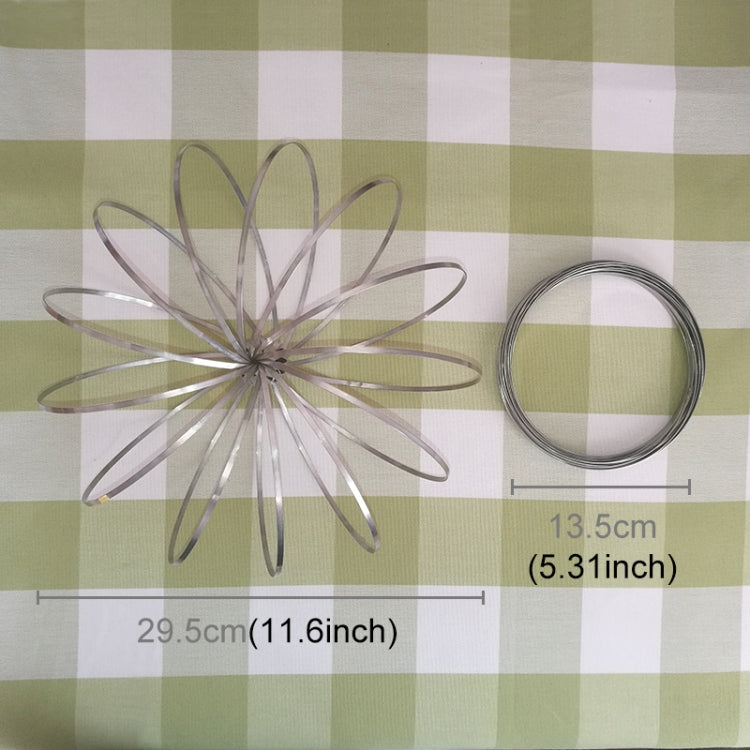 Fidget Spinner Toy Flow Ring Pulsera de Resorte de Acero Inoxidable Reductor de estrés para niños y Adultos, 13 círculos, Fidget Spinner Toy 13 Circles