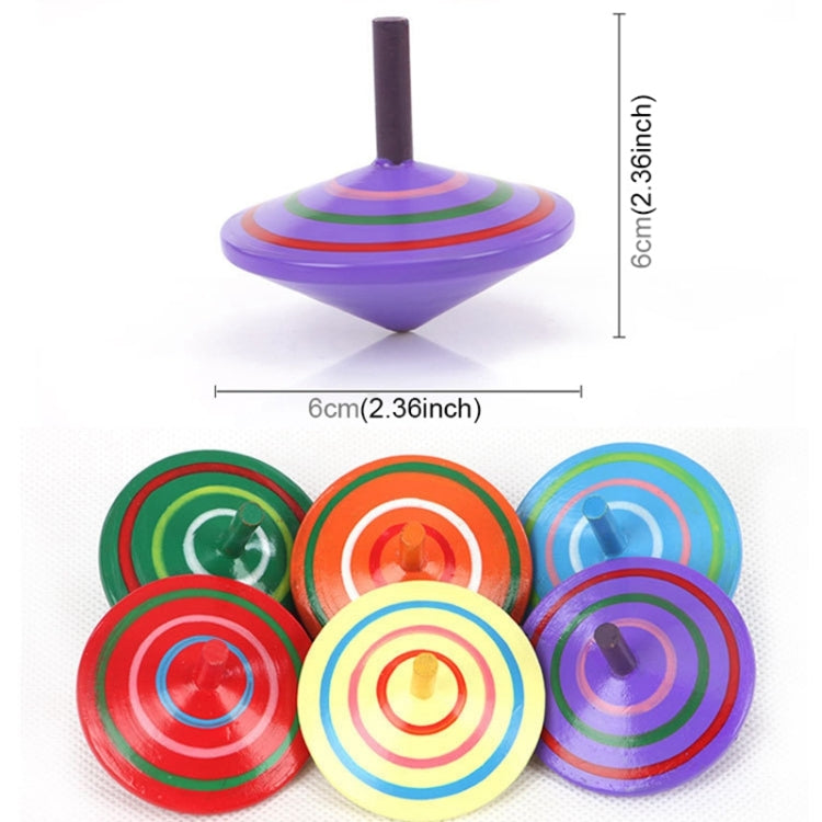Juguete rompecabezas de bricolaje para padres e hijos Mini giroscopio giratorio de madera, tamaño: 6 * 6 cm, Rotating Gyro