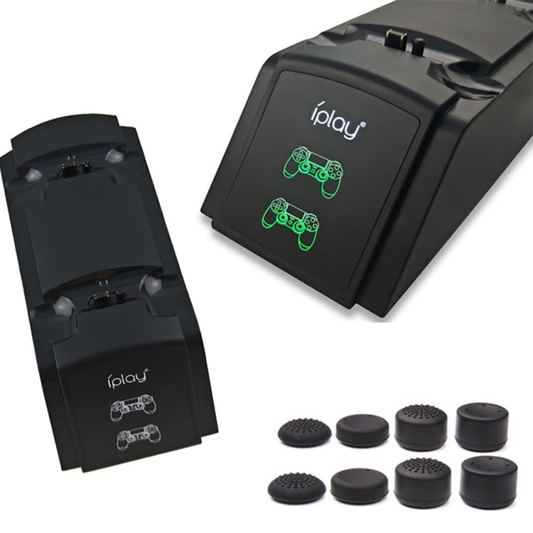 Soporte de estación de carga de doble puerto iplay/soporte de carga del controlador para Sony Playstation 4 PS4 y Slim PS4 Pro con pantalla indicadora LED, HBP-119