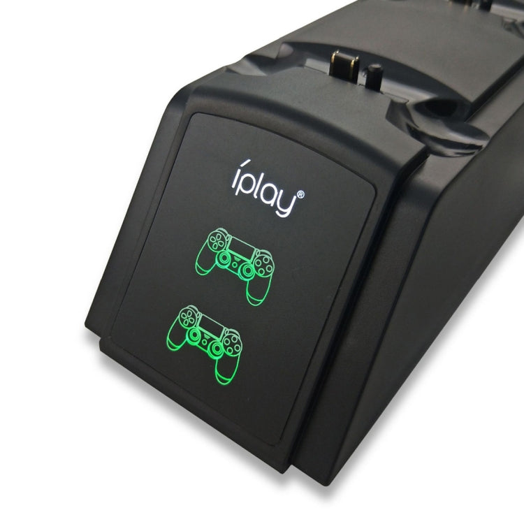 Soporte de estación de carga de doble puerto iplay/soporte de carga del controlador para Sony Playstation 4 PS4 y Slim PS4 Pro con pantalla indicadora LED, HBP-119